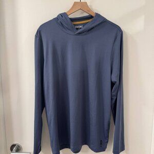 NEW RHONE Lightweight Blue Hoodie Mens L